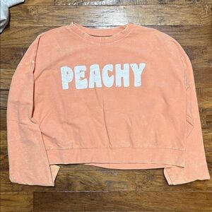 Pink Lily Peachy Sweatshirt - Orange